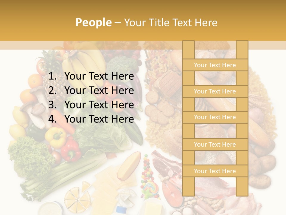 Protein Poultry Food Pyramid PowerPoint Template