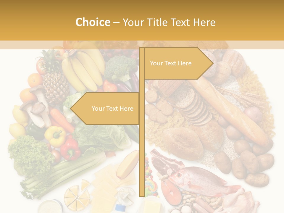 Protein Poultry Food Pyramid PowerPoint Template