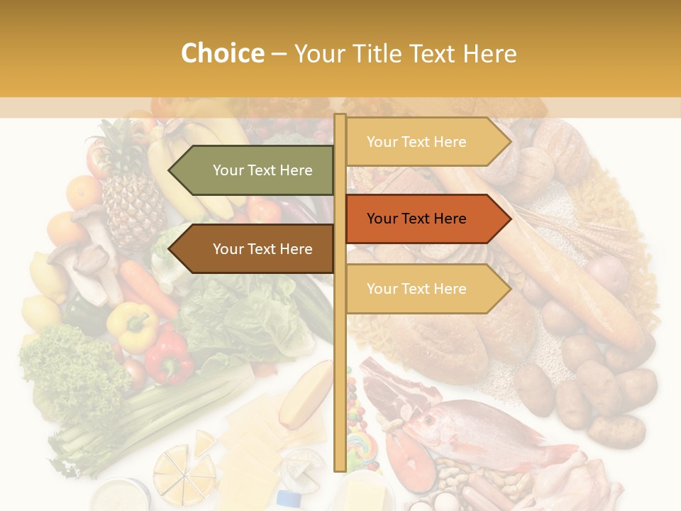 Protein Poultry Food Pyramid PowerPoint Template