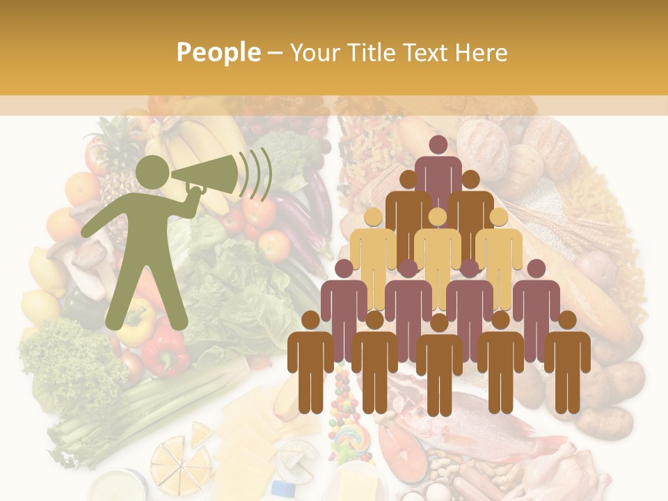 Protein Poultry Food Pyramid PowerPoint Template