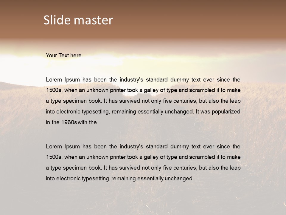 Ripe Cereal Country PowerPoint Template