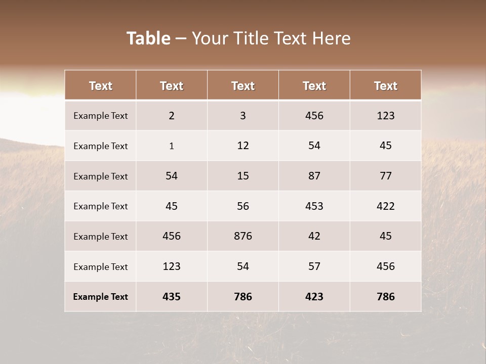 Ripe Cereal Country PowerPoint Template