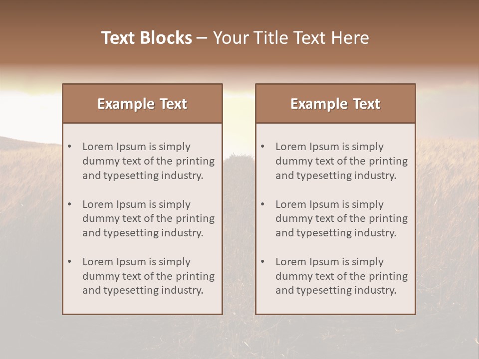 Ripe Cereal Country PowerPoint Template