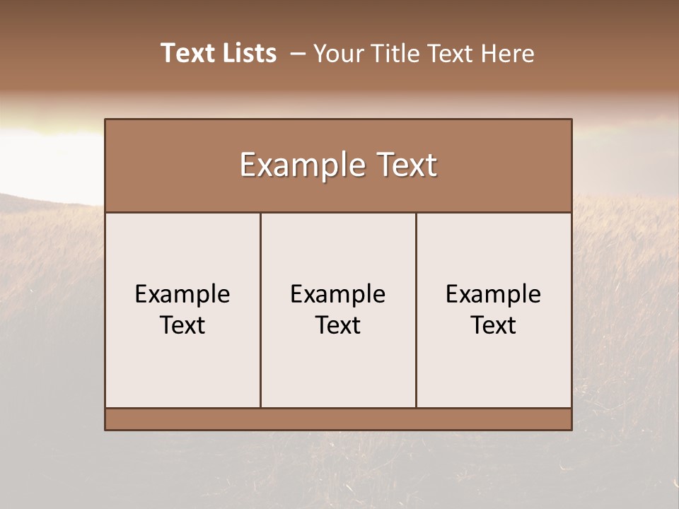 Ripe Cereal Country PowerPoint Template