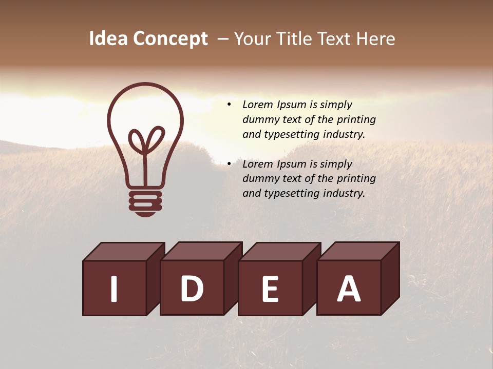 Ripe Cereal Country PowerPoint Template