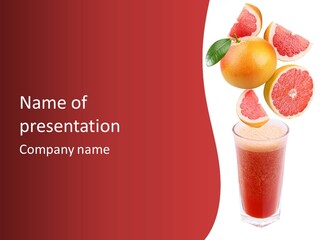 Cocktail Beverage Citrus PowerPoint Template