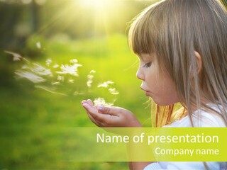 Face Meadow Happy PowerPoint Template