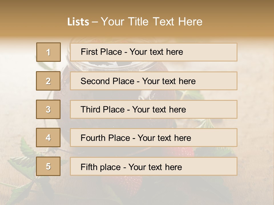 Strawberry Snack Diet PowerPoint Template