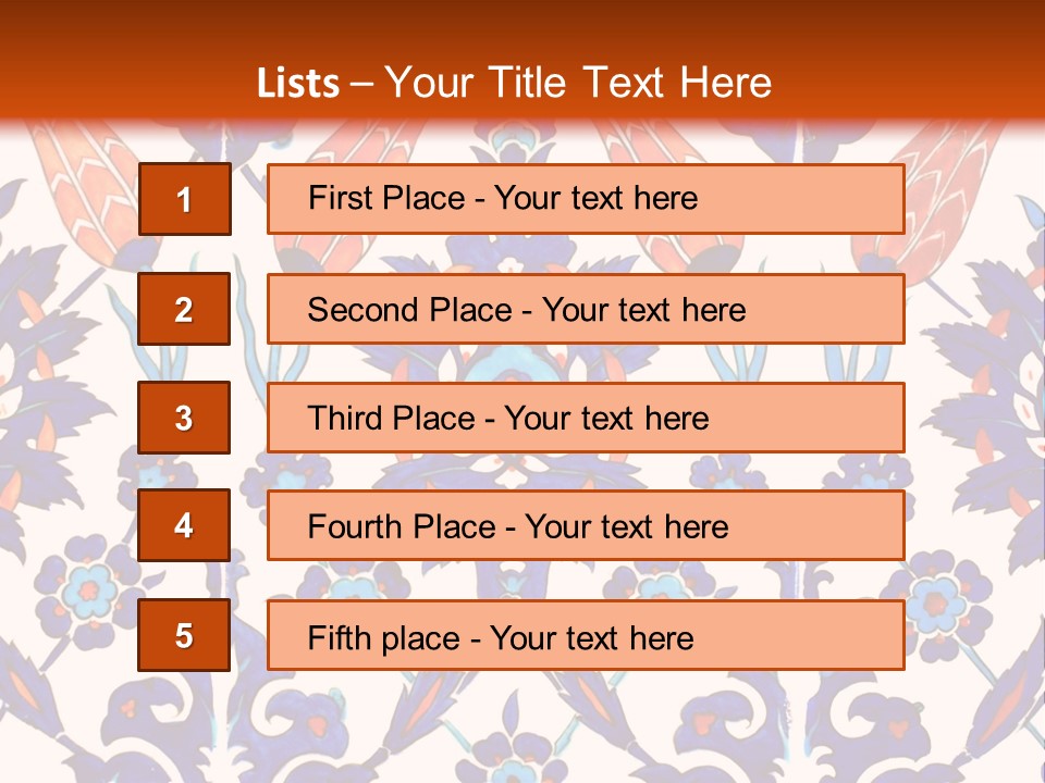 Mosaic China Tile PowerPoint Template
