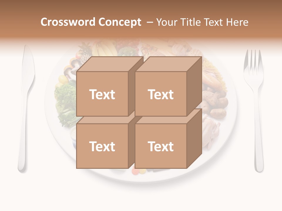 Food Pyramid Plate Poultry PowerPoint Template