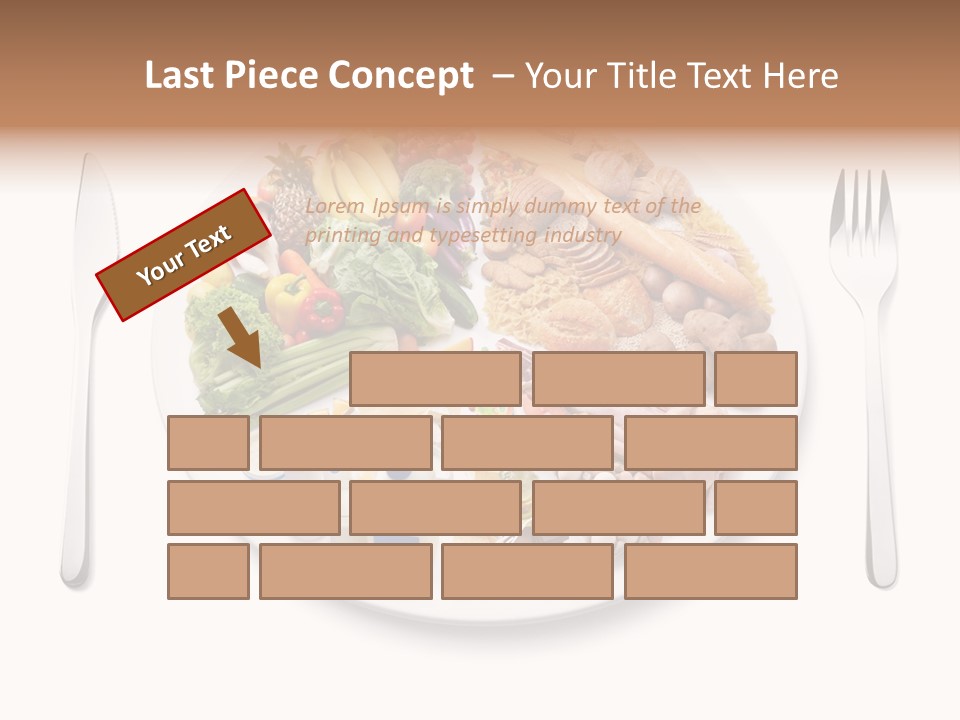Food Pyramid Plate Poultry PowerPoint Template