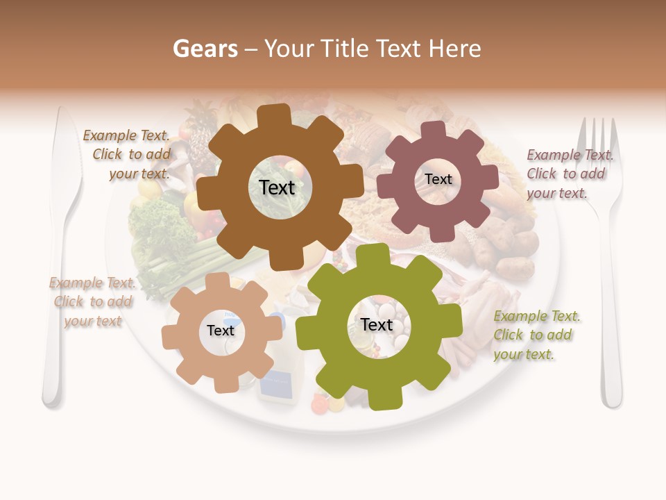 Food Pyramid Plate Poultry PowerPoint Template