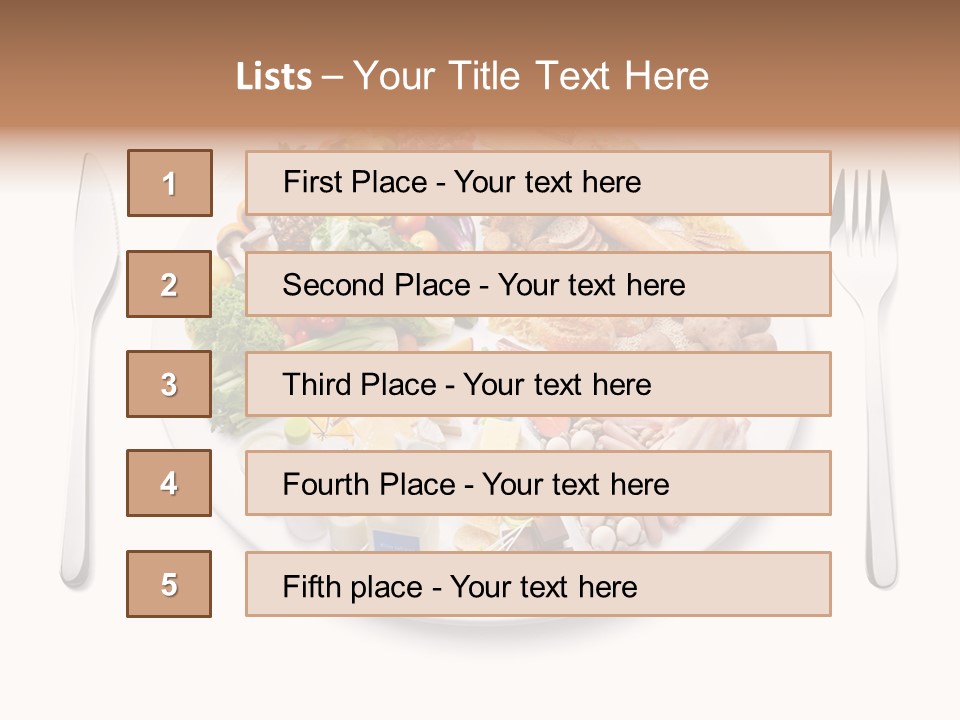 Food Pyramid Plate Poultry PowerPoint Template