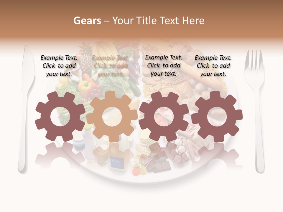 Food Pyramid Plate Poultry PowerPoint Template