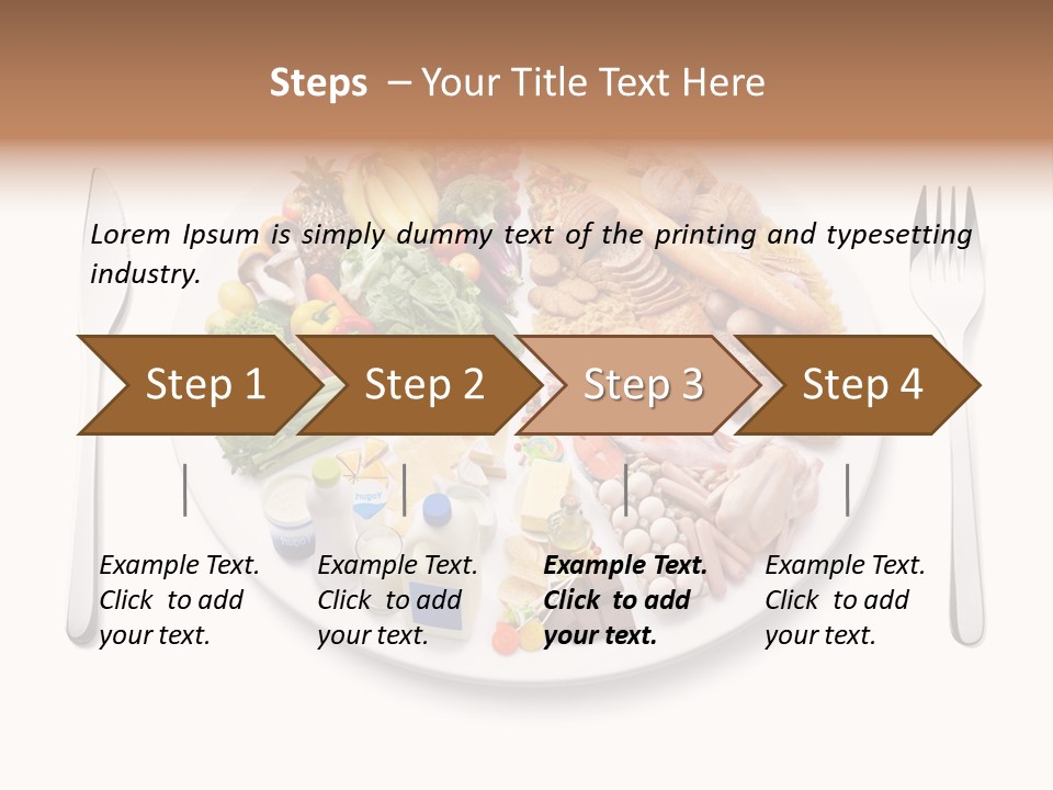 Food Pyramid Plate Poultry PowerPoint Template