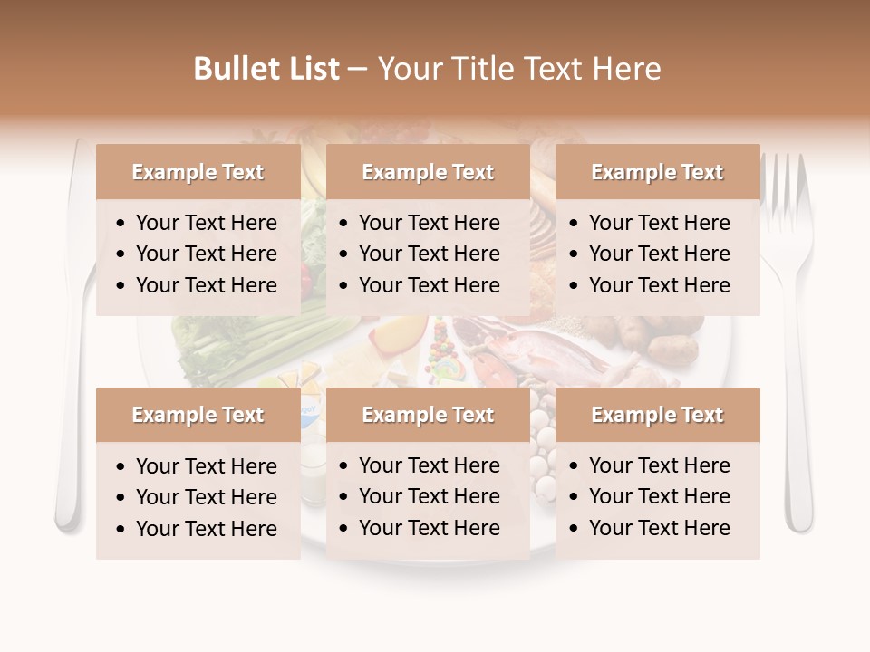 Food Pyramid Plate Poultry PowerPoint Template