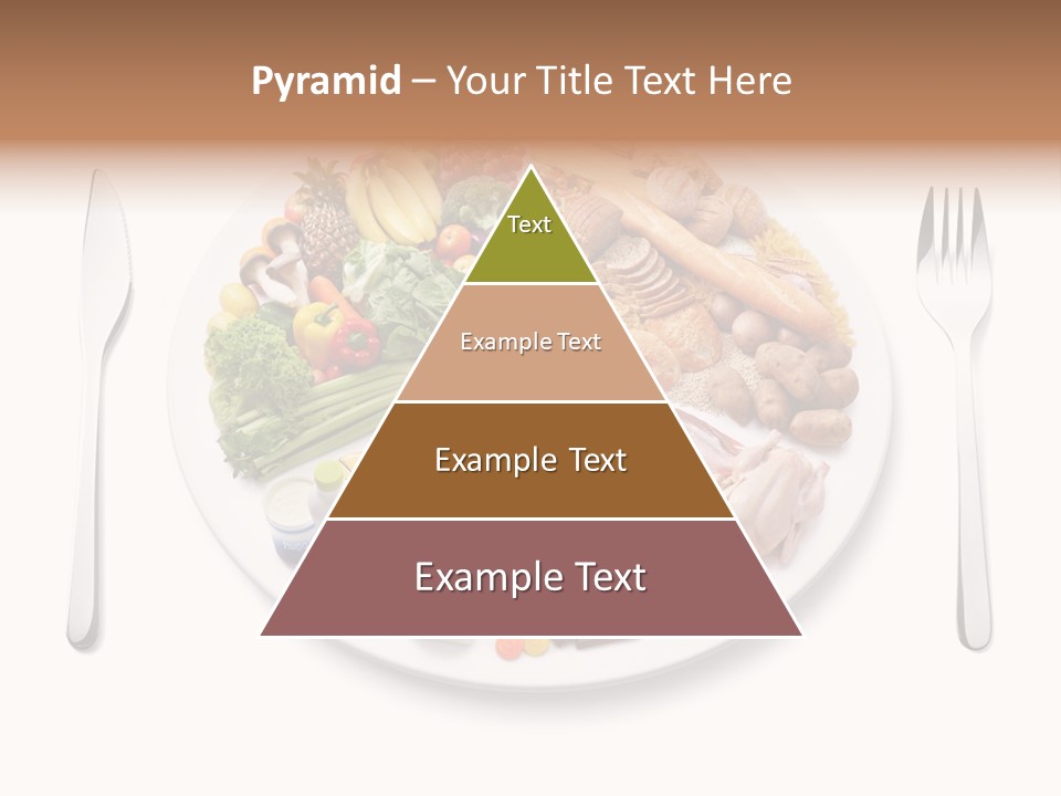 Food Pyramid Plate Poultry PowerPoint Template