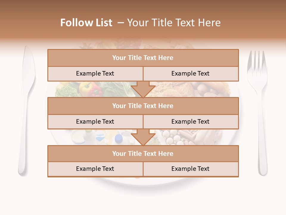 Food Pyramid Plate Poultry PowerPoint Template