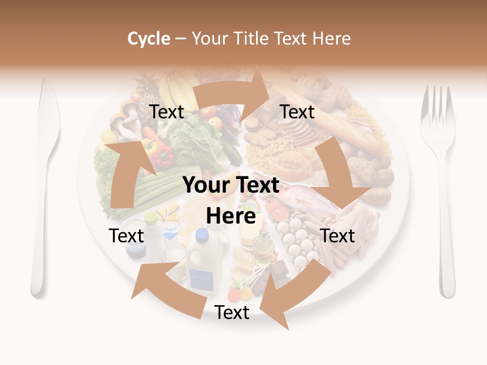 Food Pyramid Plate Poultry PowerPoint Template