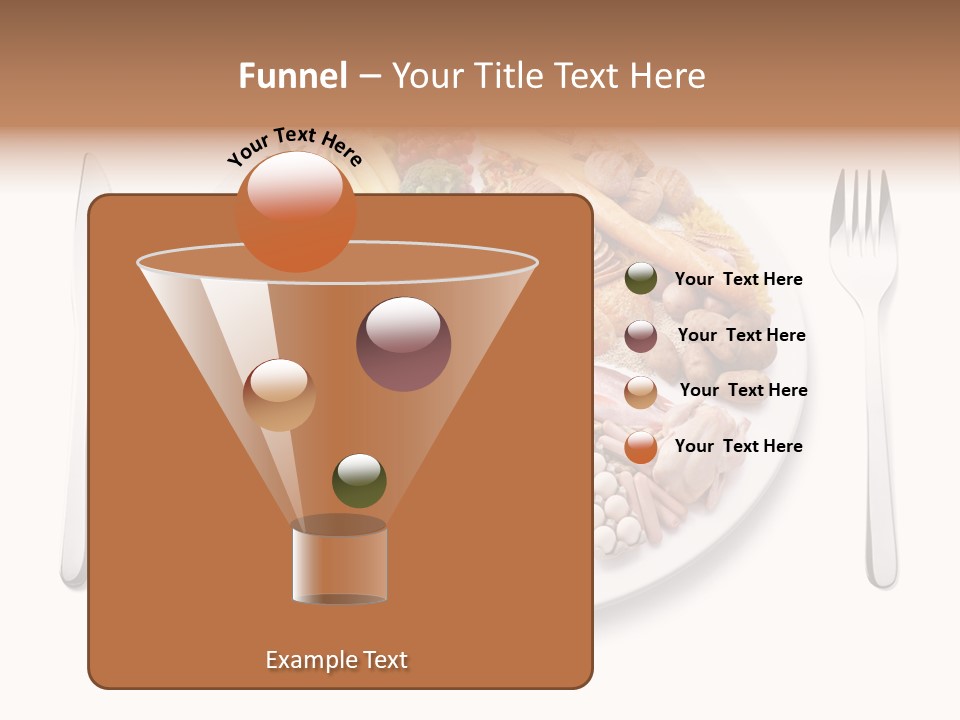 Food Pyramid Plate Poultry PowerPoint Template