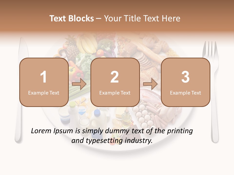 Food Pyramid Plate Poultry PowerPoint Template