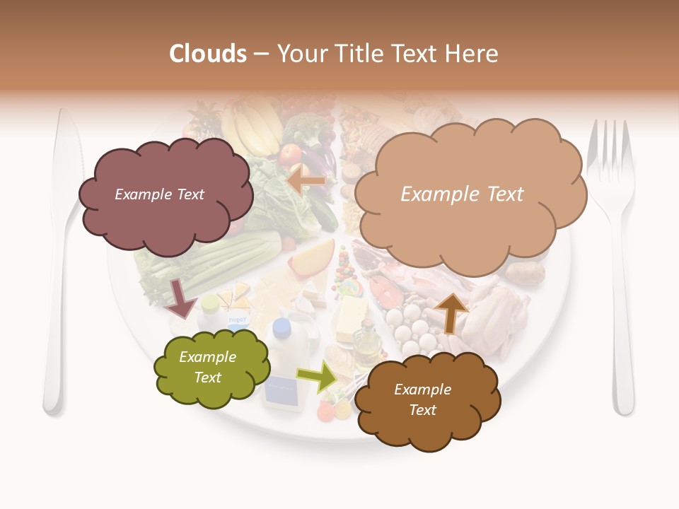 Food Pyramid Plate Poultry PowerPoint Template