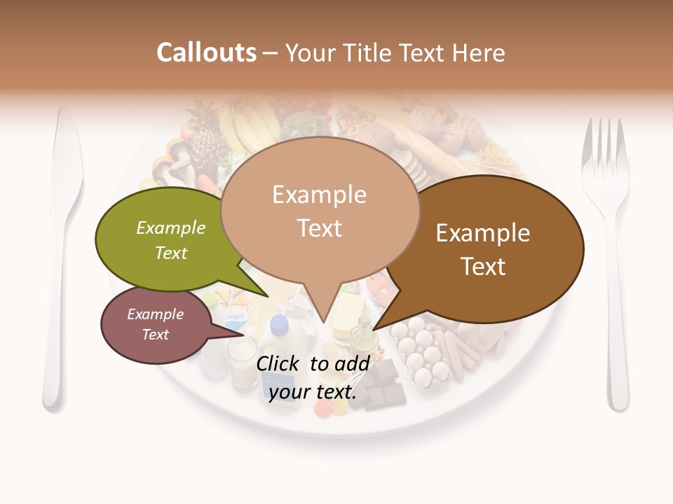 Food Pyramid Plate Poultry PowerPoint Template
