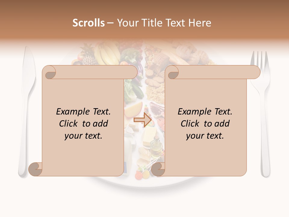 Food Pyramid Plate Poultry PowerPoint Template