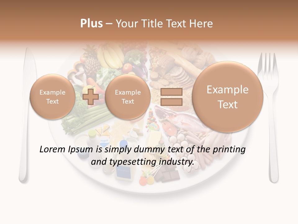 Food Pyramid Plate Poultry PowerPoint Template