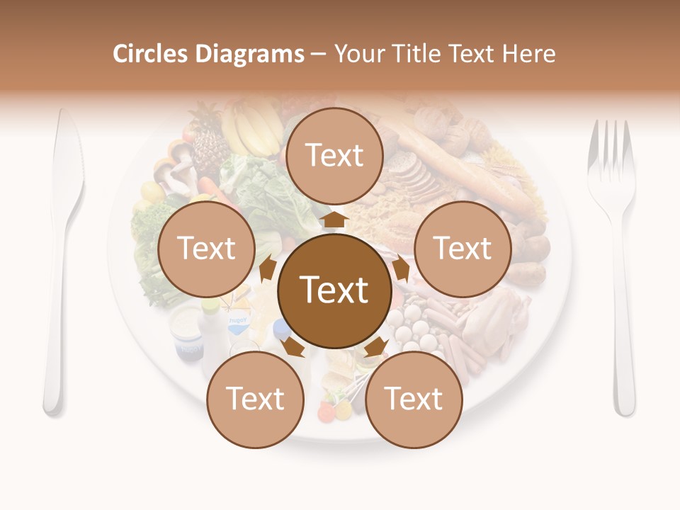 Food Pyramid Plate Poultry PowerPoint Template