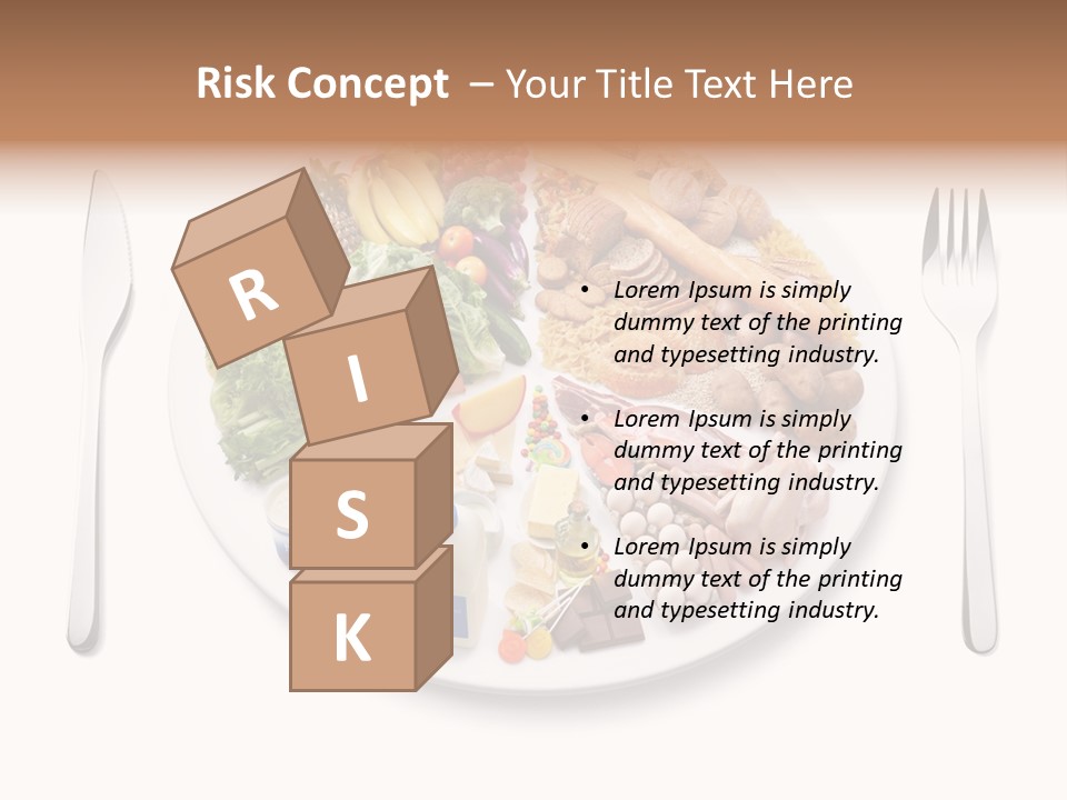 Food Pyramid Plate Poultry PowerPoint Template