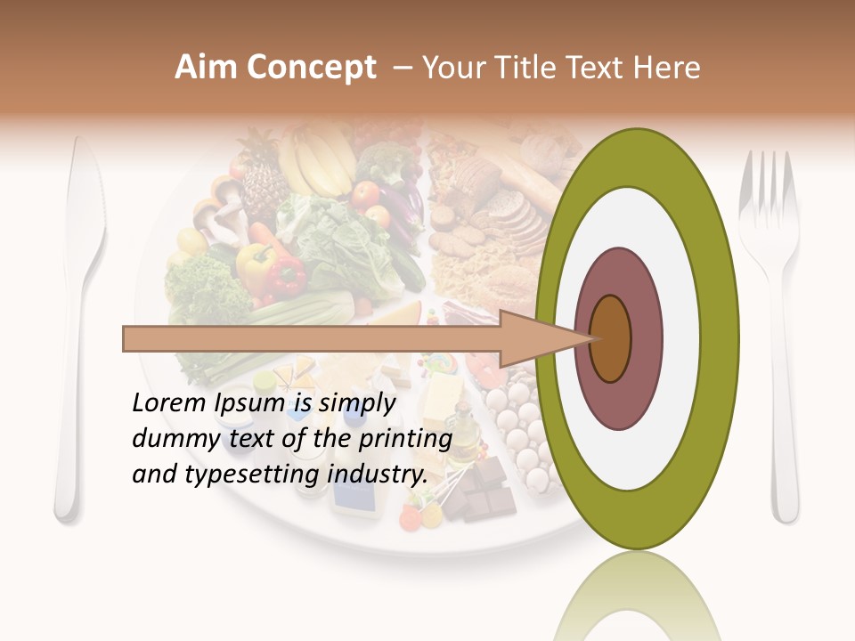 Food Pyramid Plate Poultry PowerPoint Template