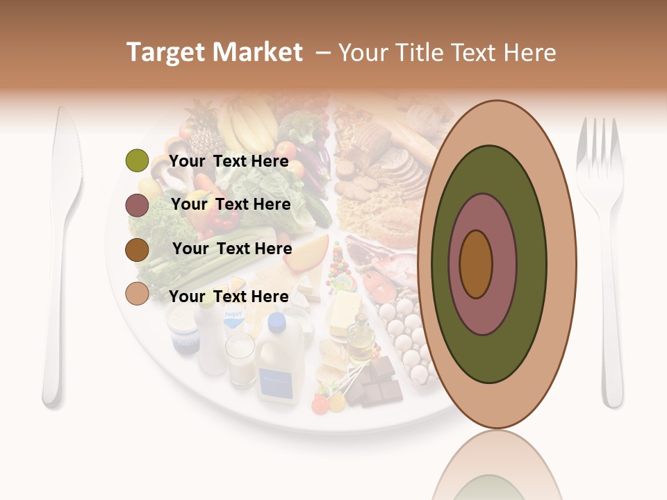 Food Pyramid Plate Poultry PowerPoint Template