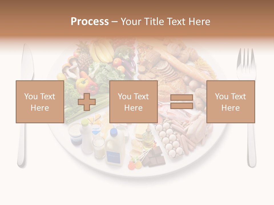 Food Pyramid Plate Poultry PowerPoint Template