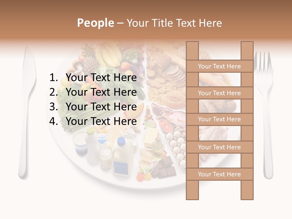 Food Pyramid Plate Poultry PowerPoint Template