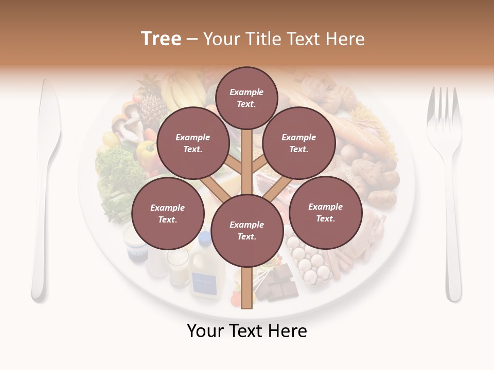 Food Pyramid Plate Poultry PowerPoint Template