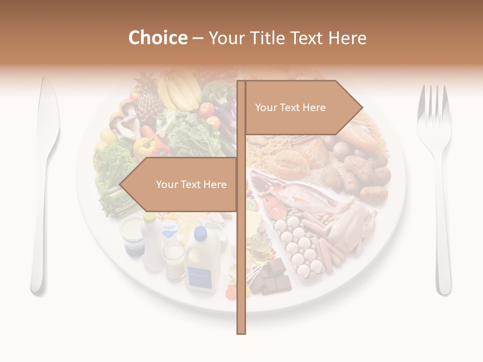 Food Pyramid Plate Poultry PowerPoint Template