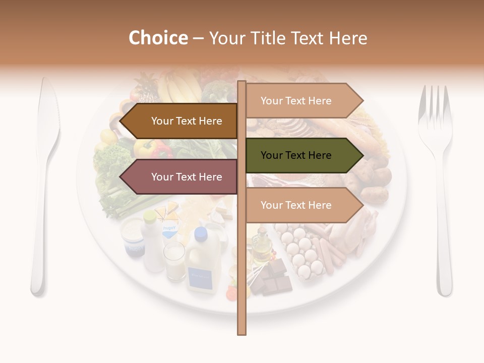 Food Pyramid Plate Poultry PowerPoint Template