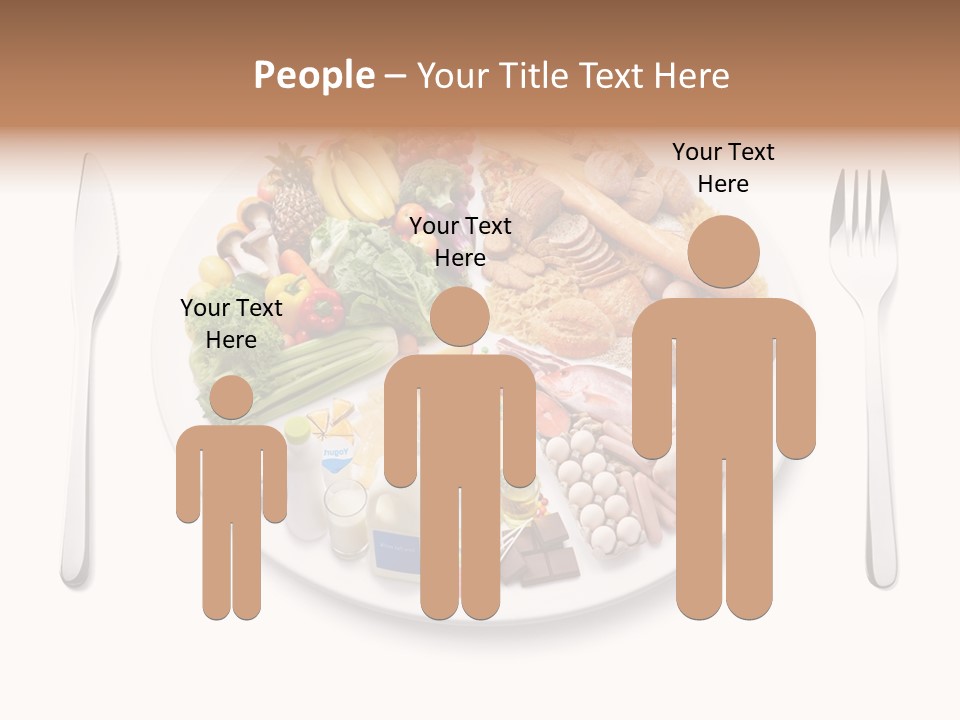 Food Pyramid Plate Poultry PowerPoint Template