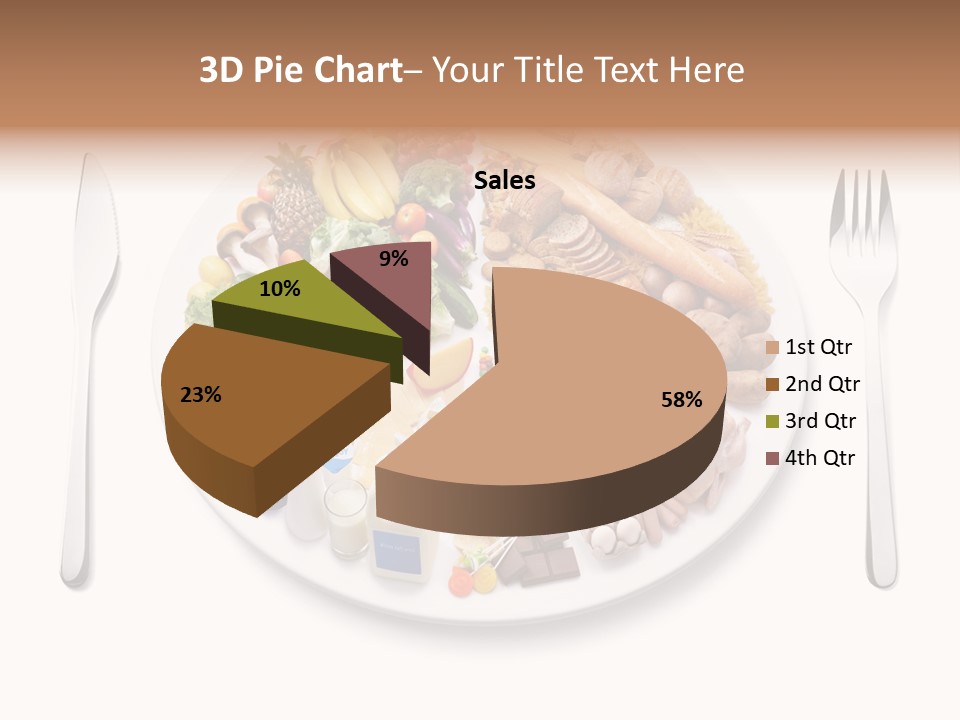 Food Pyramid Plate Poultry PowerPoint Template