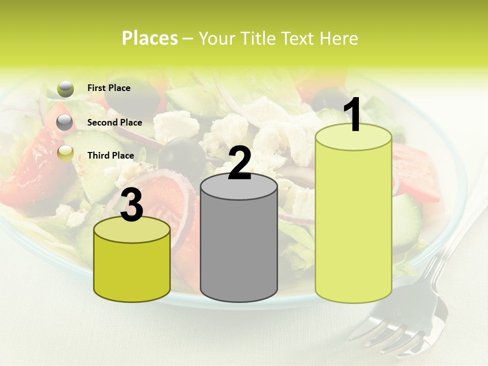 Restaurant Lettuce Fork PowerPoint Template
