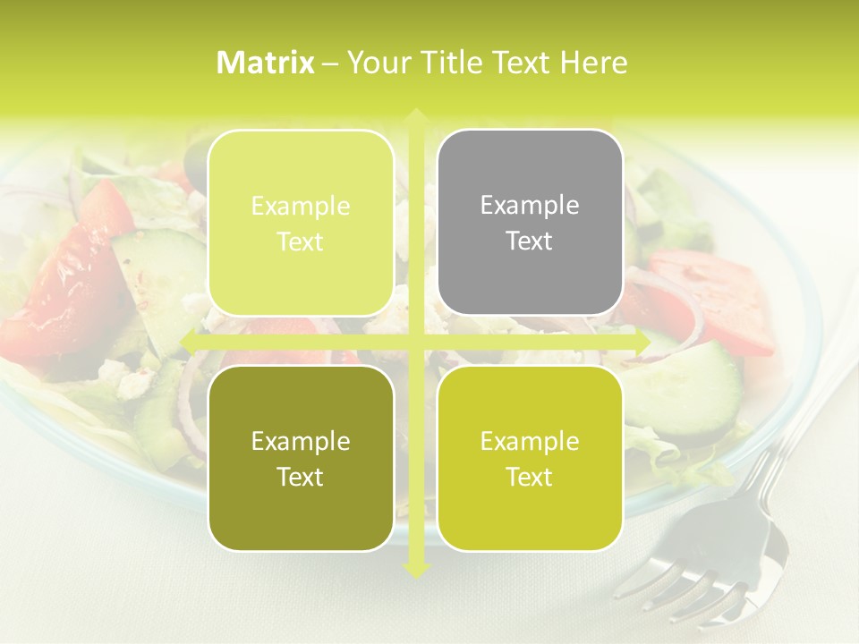 Restaurant Lettuce Fork PowerPoint Template