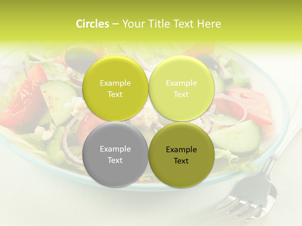 Restaurant Lettuce Fork PowerPoint Template