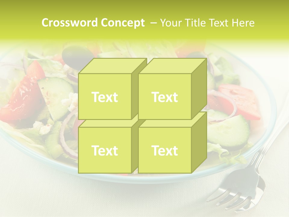 Restaurant Lettuce Fork PowerPoint Template