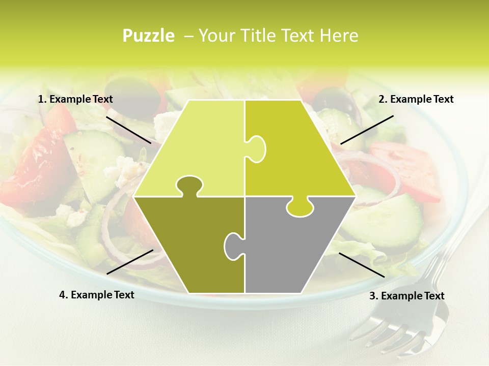 Restaurant Lettuce Fork PowerPoint Template