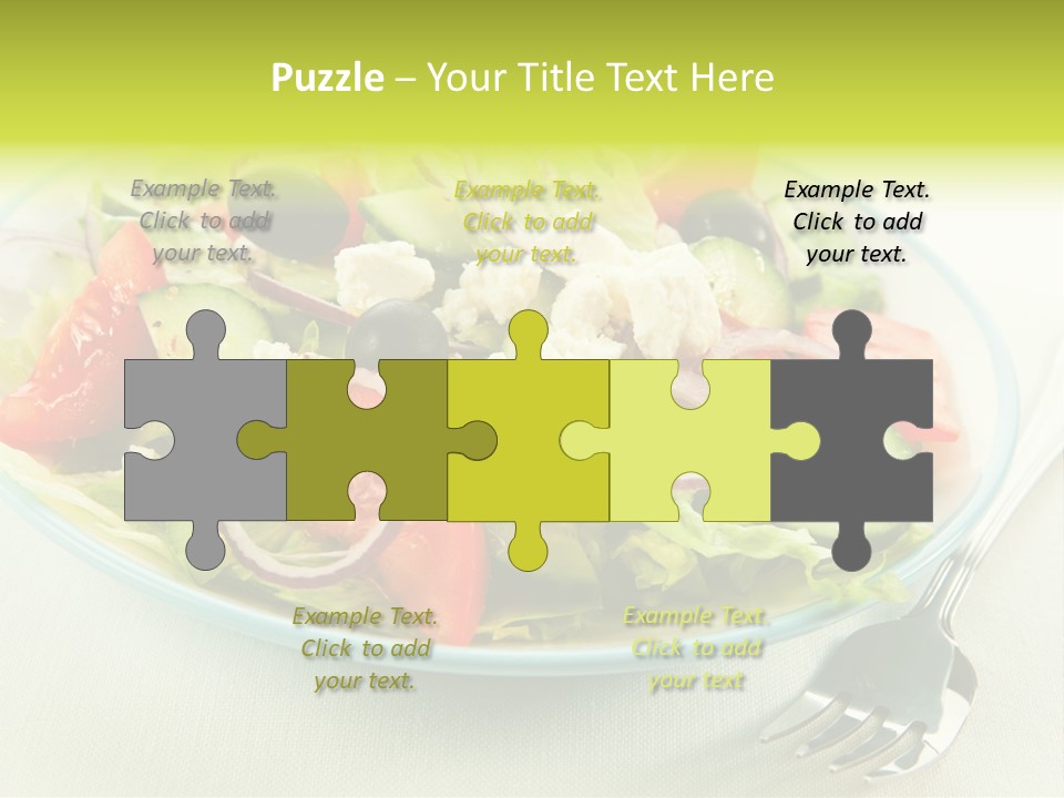 Restaurant Lettuce Fork PowerPoint Template