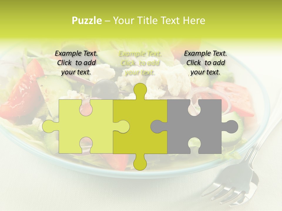 Restaurant Lettuce Fork PowerPoint Template