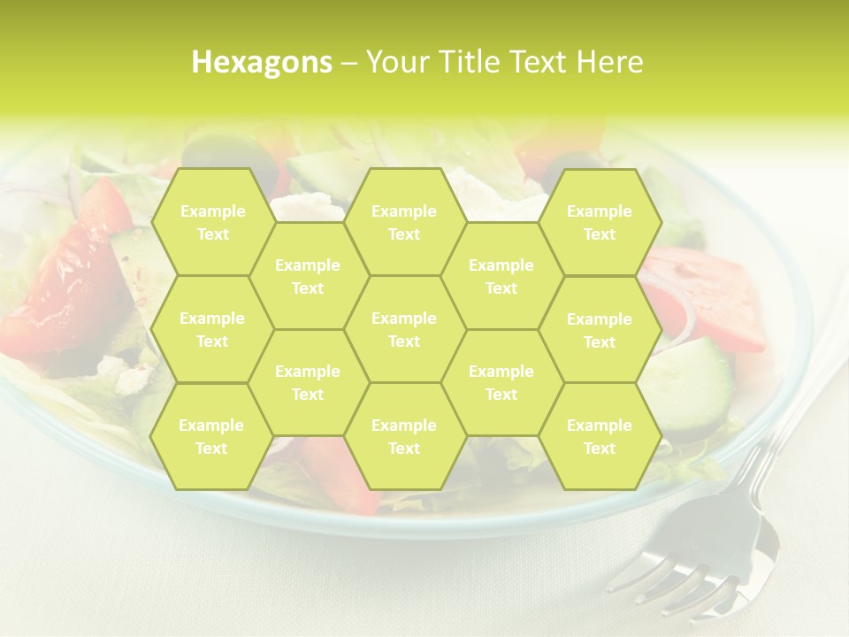 Restaurant Lettuce Fork PowerPoint Template