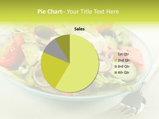 Restaurant Lettuce Fork PowerPoint Template