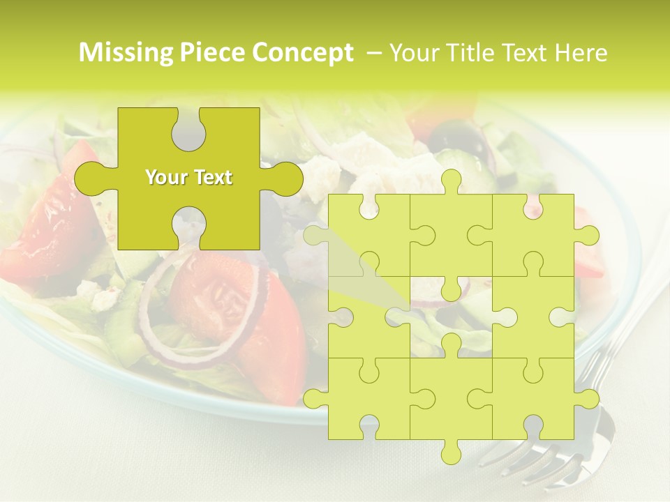 Restaurant Lettuce Fork PowerPoint Template